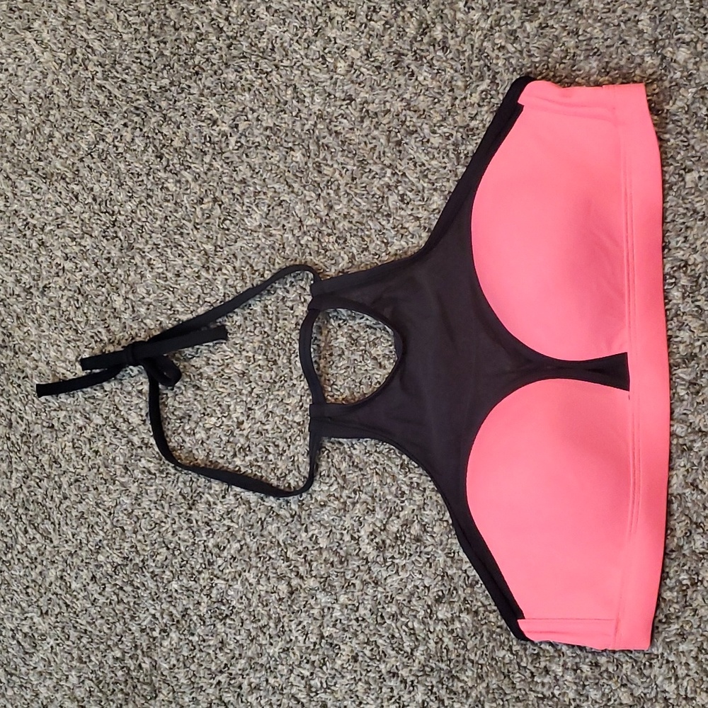 Victoria Secret’s PINK high neck mesh swim top